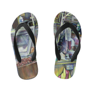 Waar is de viskopcurry? Singapore Kinder Teenslippers