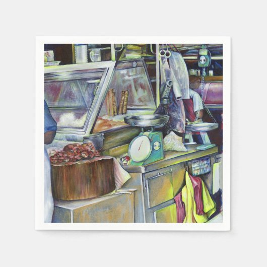 Waar is de viskopcurry? Singapore Servetten (Voorkant)