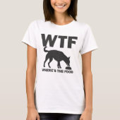 Waar is de voedselhond t-shirt (Voorkant)