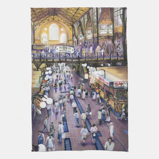 Waar is de waterkast? Boedapest Theedoek (Verticaal)