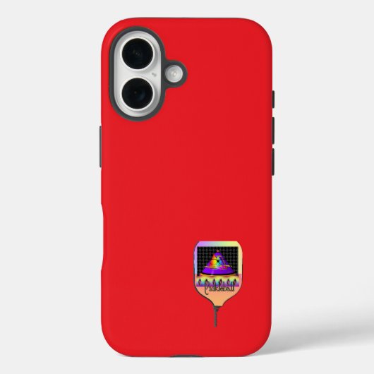 Waar is de zon pickleball rood Case-Mate iPhone case (Achterkant)