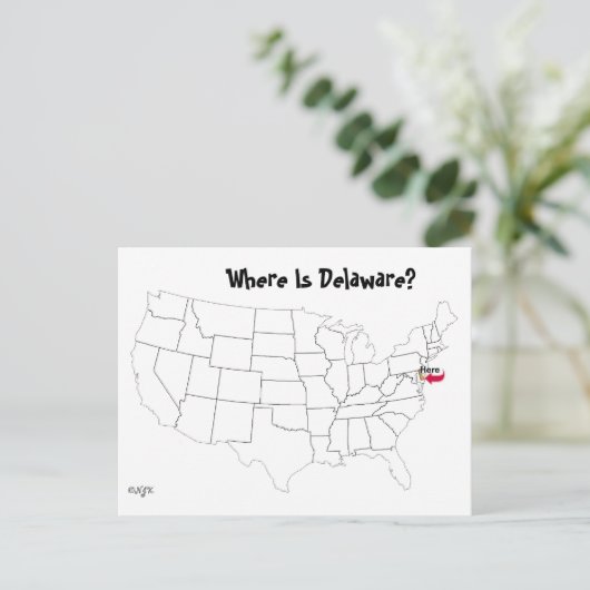 Waar is Delaware? Briefkaart (Staand voorkant)
