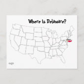Waar is Delaware? Briefkaart (Voorkant)