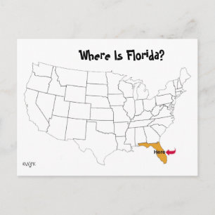 Waar is Florida? Briefkaart