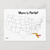Waar is Florida? Briefkaart (Voorkant)