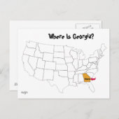 Waar is Georgië? Briefkaart (Voorkant / Achterkant)