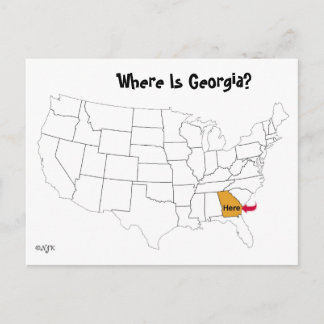 Waar is Georgië? Briefkaart