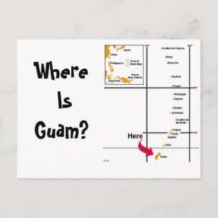 Waar is Guam? Briefkaart