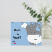 Waar is Hawaï? Briefkaart (Staand voorkant)
