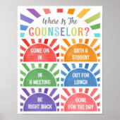 Waar is het bord bij de deur van het kantoor van d poster (Voorkant)