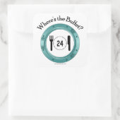 Waar is het Buffet? Vierkante Sticker (Tas)