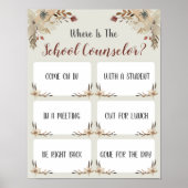 Waar is het deurbord van de Kantoor van de raadgev Poster (Voorkant)