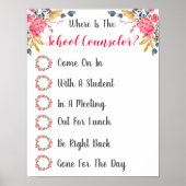 Waar is het deurbord van de Kantoor van de raadgev Poster (Voorkant)