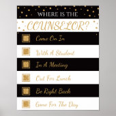 Waar is het deurbord van de Kantoor van de raadgev Poster (Voorkant)