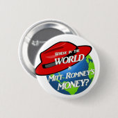 Waar is het geld van Mitt? Ronde Button 5,7 Cm (Voorkant /achterkant)