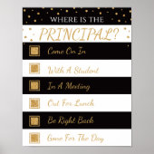 Waar is het hoofddeurbord van de Kantoor Poster (Voorkant)