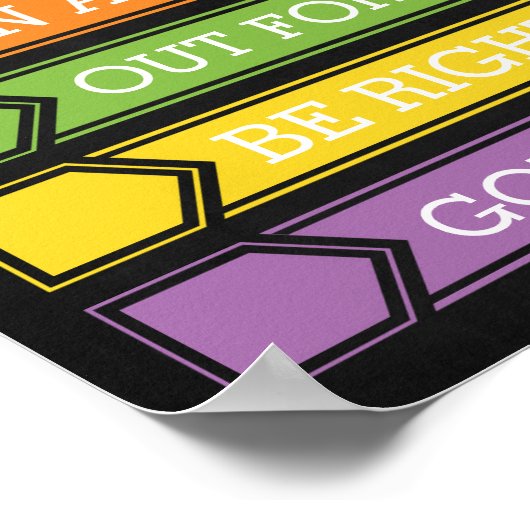 Waar is het hoofddeurbord van de Kantoor Poster (Hoek)