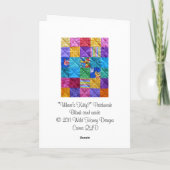 "Waar is het Kat?" Patchwork-Wenskaart Kaart (Achterkant)