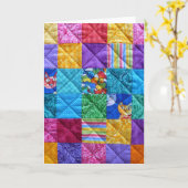 "Waar is het Kat?" Patchwork-Wenskaart Kaart (Gele Bloem)