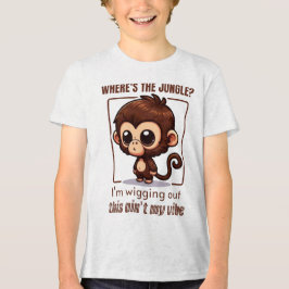 Waar is het Oerwoud? Ik ben Wigging Out Fluffy Tri-Blend Shirt