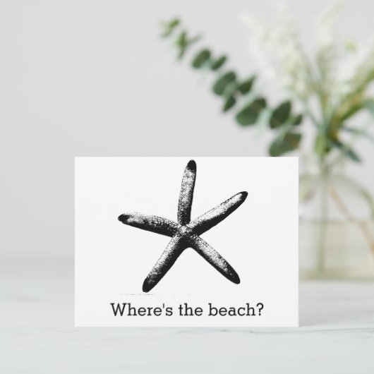 Waar is het strand? briefkaart (Staand voorkant)