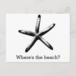 Waar is het strand? briefkaart