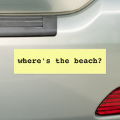 waar is het strand ? Bumpersticker (Op auto)