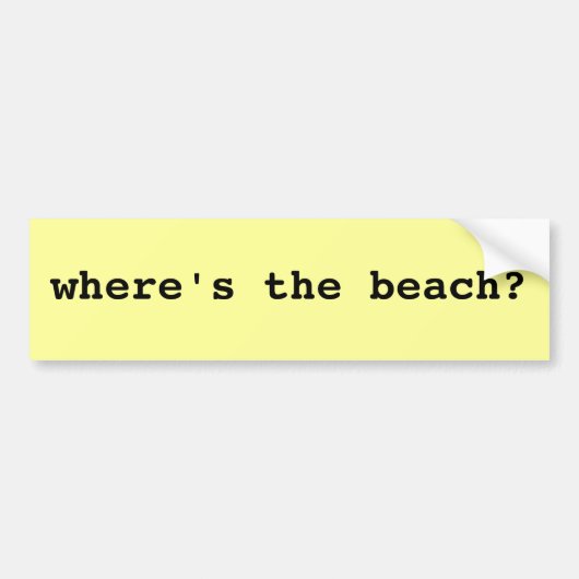 waar is het strand ? Bumpersticker (Voorkant)