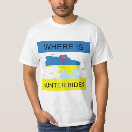 Waar is Hunter Biden? T-shirt (Voorkant)