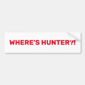 Waar is Hunter op Bumpersticker gedrukt (Voorkant)