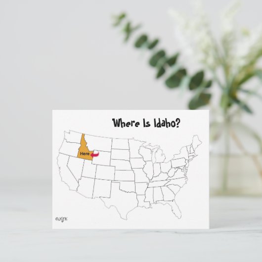 Waar is Idaho? Briefkaart (Staand voorkant)