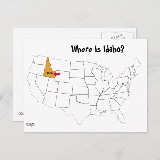 Waar is Idaho? Briefkaart (Voorkant / Achterkant)