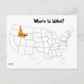 Waar is Idaho? Briefkaart (Voorkant)