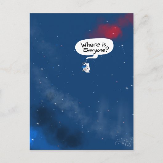Waar is iedereen? Briefkaart (Voorkant)