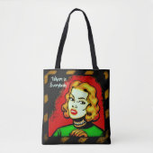 Waar is iedereen? Retro stripstijl Tote Bag (Voorkant)