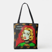Waar is iedereen? Retro stripstijl Tote Bag (Achterkant)