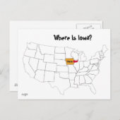 Waar is Iowa? Briefkaart (Voorkant / Achterkant)