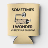 Waar is je God nu? | Grappige wc papier rol Blikjeskoeler (Voorkant)