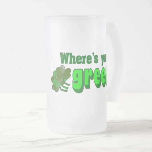 Waar is je groene Mok? Matglas Bierpul (Voorkant rechts)