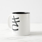 Waar is je Qi™? Tweekleurige Koffiemok (Voorkant links)