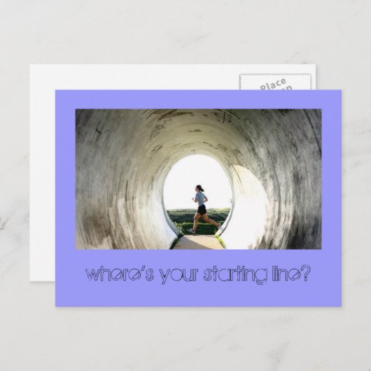 Waar is je startlijn? briefkaart (Voorkant / Achterkant)