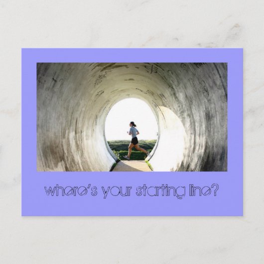 Waar is je startlijn? briefkaart (Voorkant)