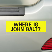 WAAR IS JOHN GALT? BUMPERSTICKER (Op auto)
