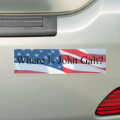 WAAR IS JOHN GALT-VLAG BUMPERSTICKER (Op auto)