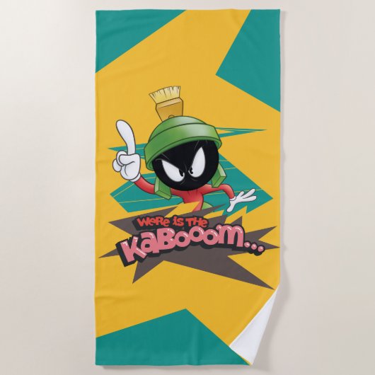 "Waar is Kabooom" MARVIN DE MARTIAN™ Punten Strandlaken (Voorkant)