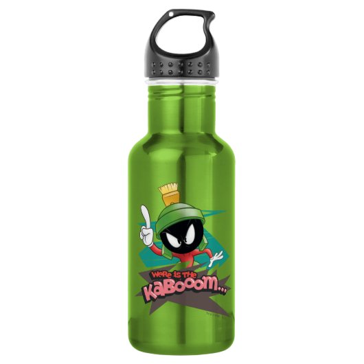 "Waar is Kabooom" MARVIN DE MARTIAN™ Punten Waterfles (Voorkant)