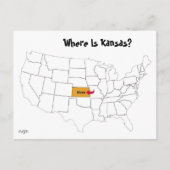 Waar is Kansas? Briefkaart (Voorkant)