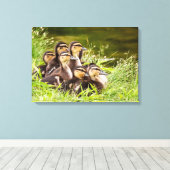 Waar is mama? canvas afdruk (Insitu (Houten vloer))