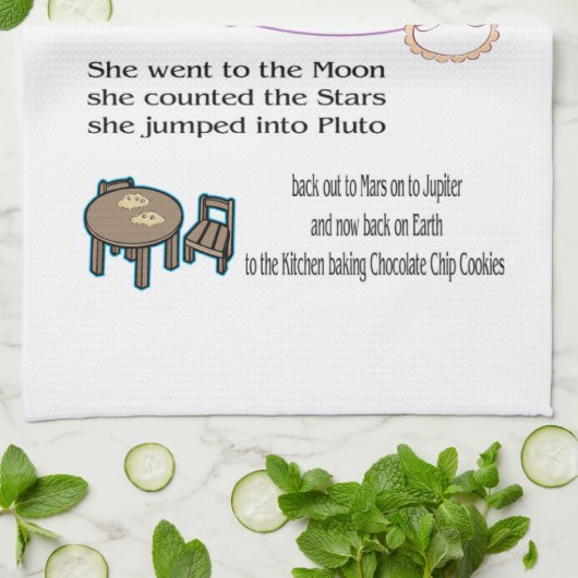 Waar is mama? Moederdag Keuken handdoek (Gevouwen)