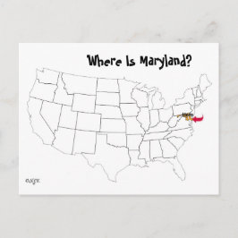 Waar is Maryland? Briefkaart